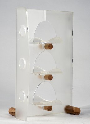 Bottle Rack Stand in Acrylic Glass from Guzzini, 2000s-RAQ-1360597