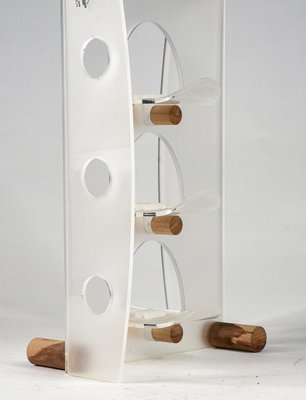 Bottle Rack Stand in Acrylic Glass from Guzzini, 2000s-RAQ-1360597