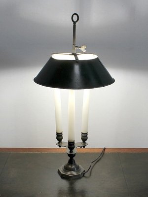 Bouillotte Style Lamp in Bronze, Early 20th Century-RVK-1016316