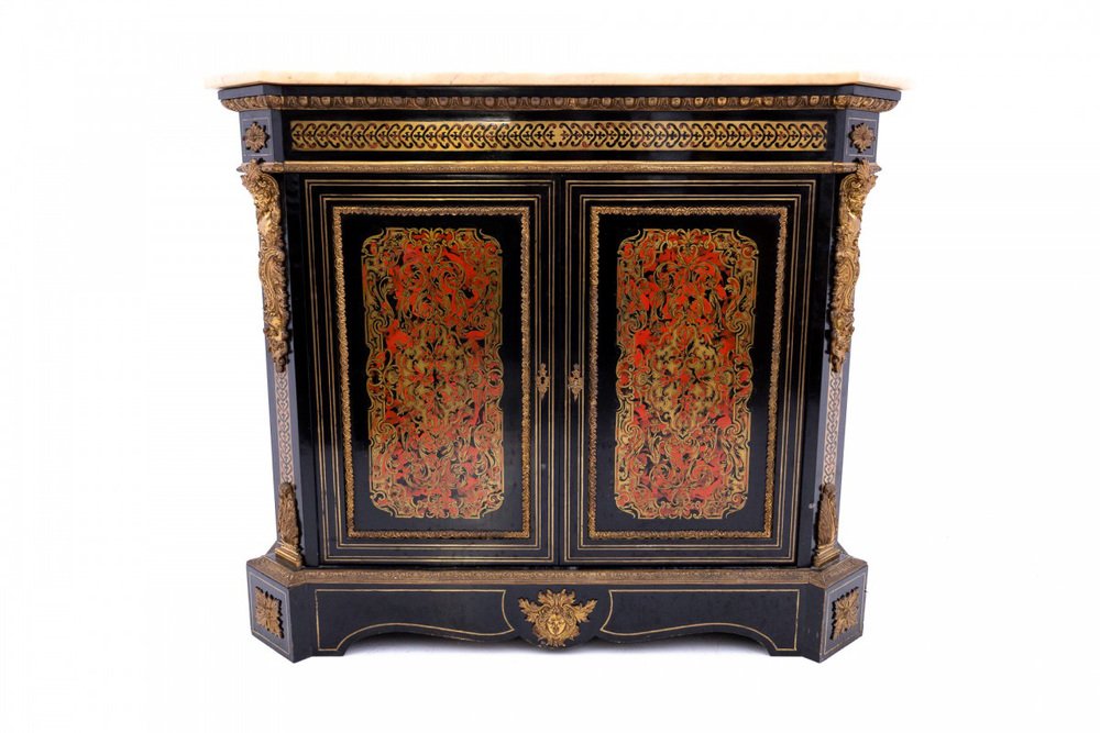 Boulle Chests of Drawers, France, 1860s, Set of 2