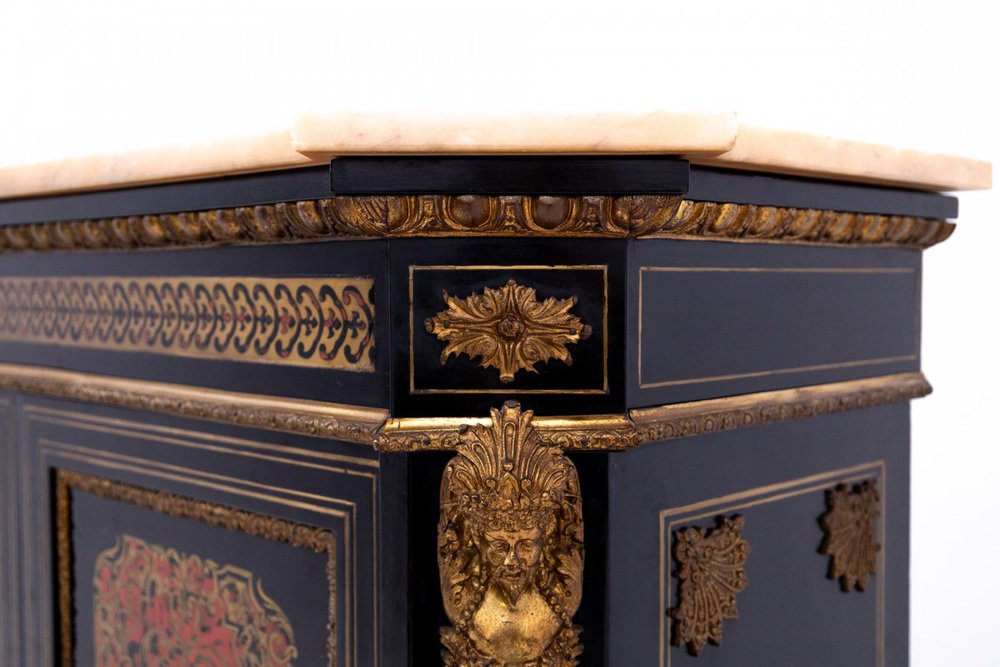 Boulle Chests of Drawers, France, 1860s, Set of 2