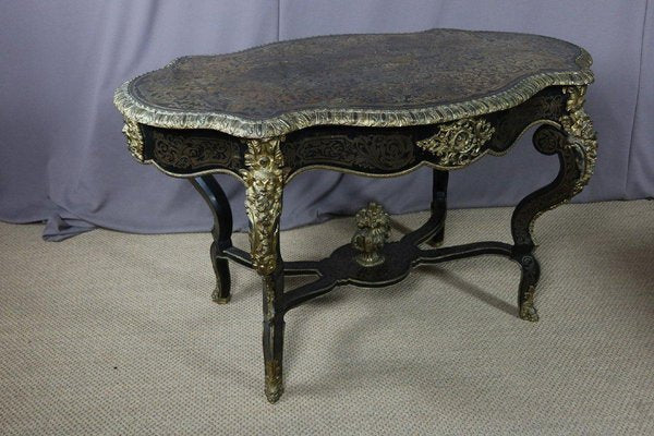 Boulle XIX Black Side Table-WSV-1405592