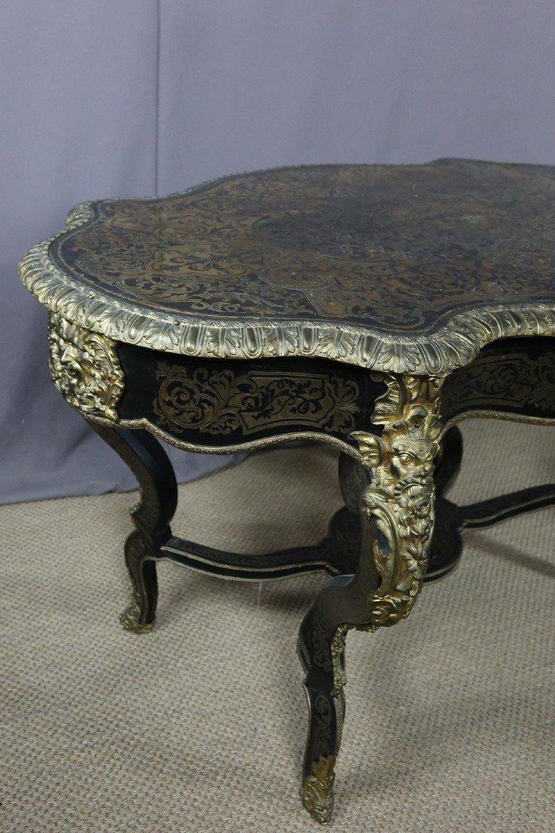 Boulle XIX Black Side Table