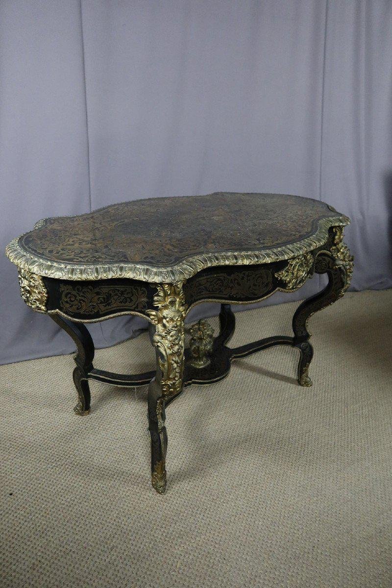 Boulle XIX Black Side Table