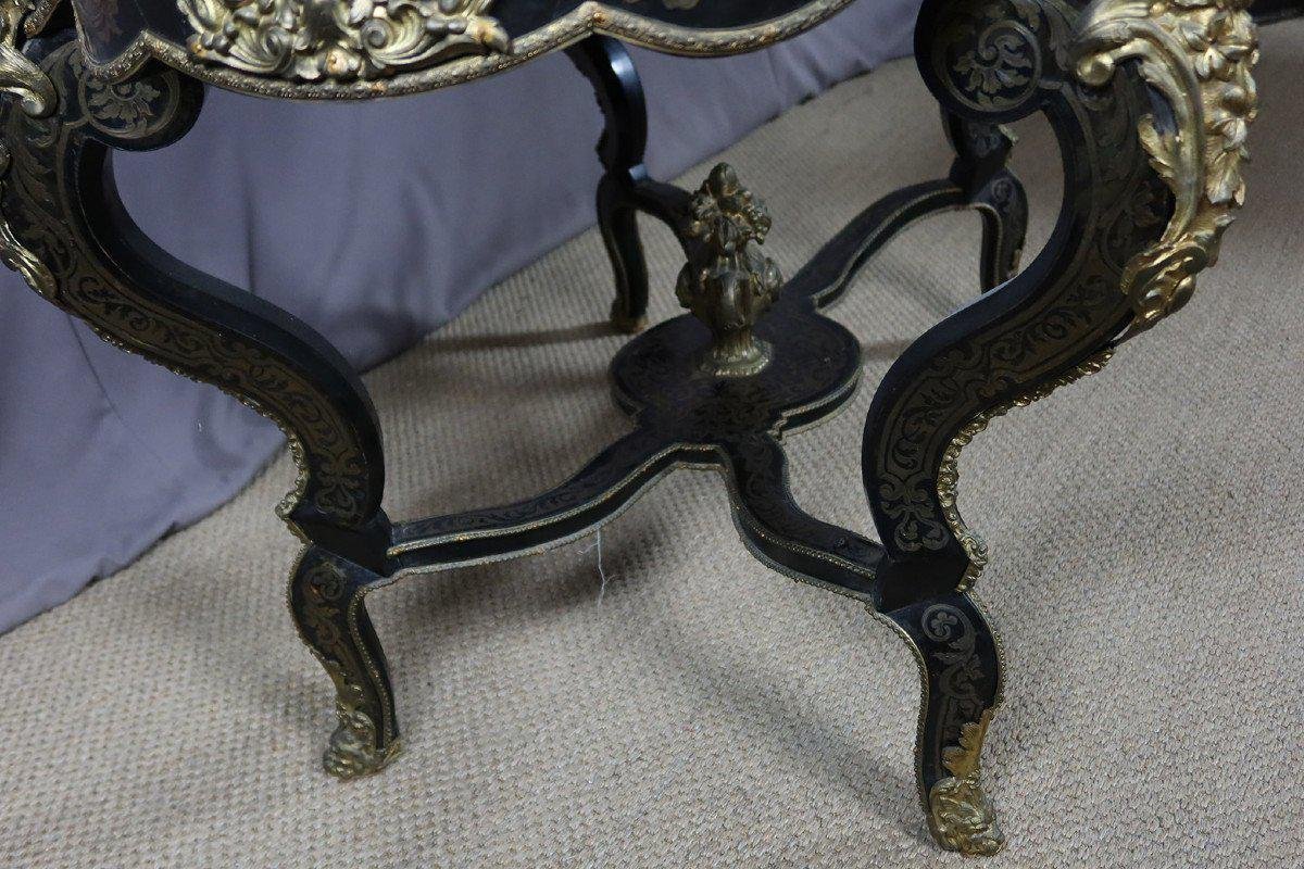 Boulle XIX Black Side Table