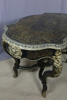 Boulle XIX Black Side Table-WSV-1405592