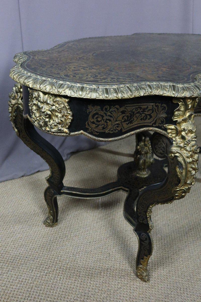 Boulle XIX Black Side Table