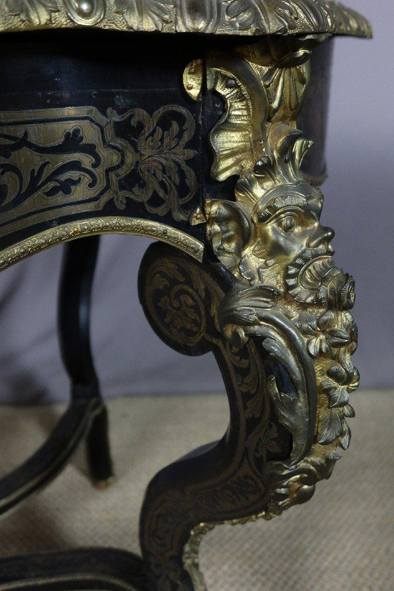 Boulle XIX Black Side Table