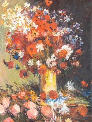 Bouquet, Oil on Canvas, Framed-GPP-1091666