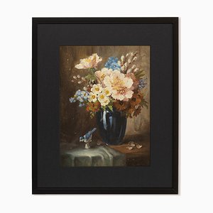 Bouquet, Oil on Plate, Framed-GPP-1048569