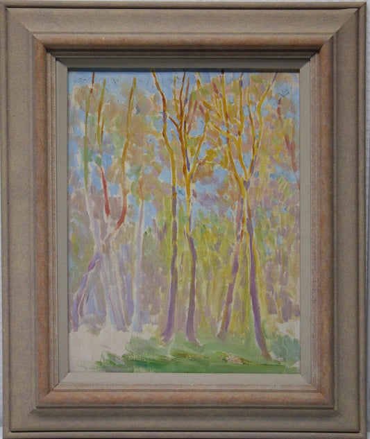 Bourgeois De Wohl, Trees, Green To Yellow, 1914, Mixed Media