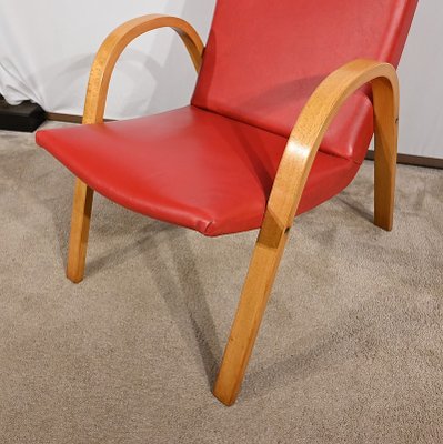 Bow Wood Armchair attributed to Hugues Steiner, 1950s-RVK-1762889