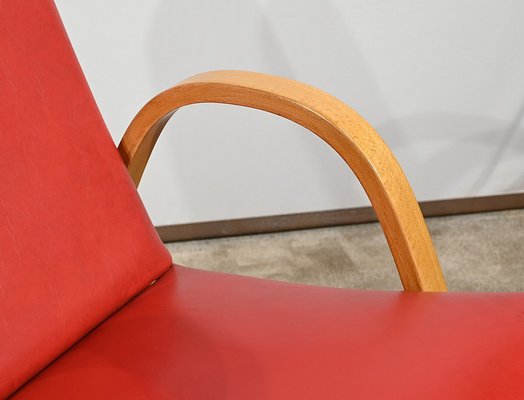 Bow Wood Armchair attributed to Hugues Steiner, 1950s-RVK-1762889