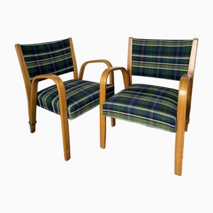 Bow Wood Armchair attributed to Hugues Steiner, 1950s, Set of 2-OJI-2016615