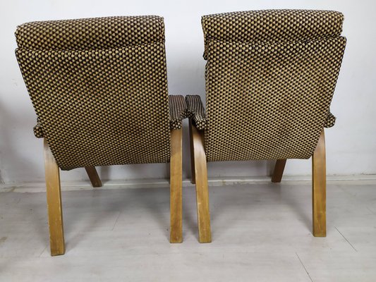 Bow Wood Armchairs from Baumann, 1970s, Set of 2-EAD-1716649