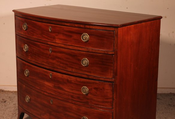 Bowfront Chest of Drawers in Mahogany, 1800s-HPU-1180407