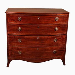 Bowfront Chest of Drawers in Mahogany, 1800s-HPU-1180407