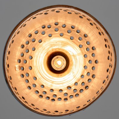 Bowl Blue Ceramic Pendant Light, Denmark, 1970-VDW-1756156