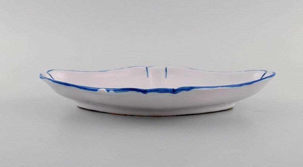 Bowl or Dish in Hand-Painted Faience by Emile Gallé for St. Clement, Nancy