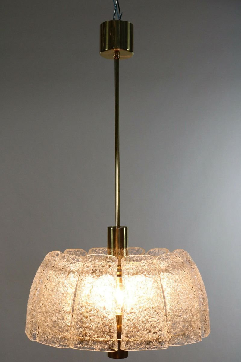 Bowl-Shaped Glass Tube MCM Ceiling Fixture Lamp by Doria for Doria Leuchten, 1960s