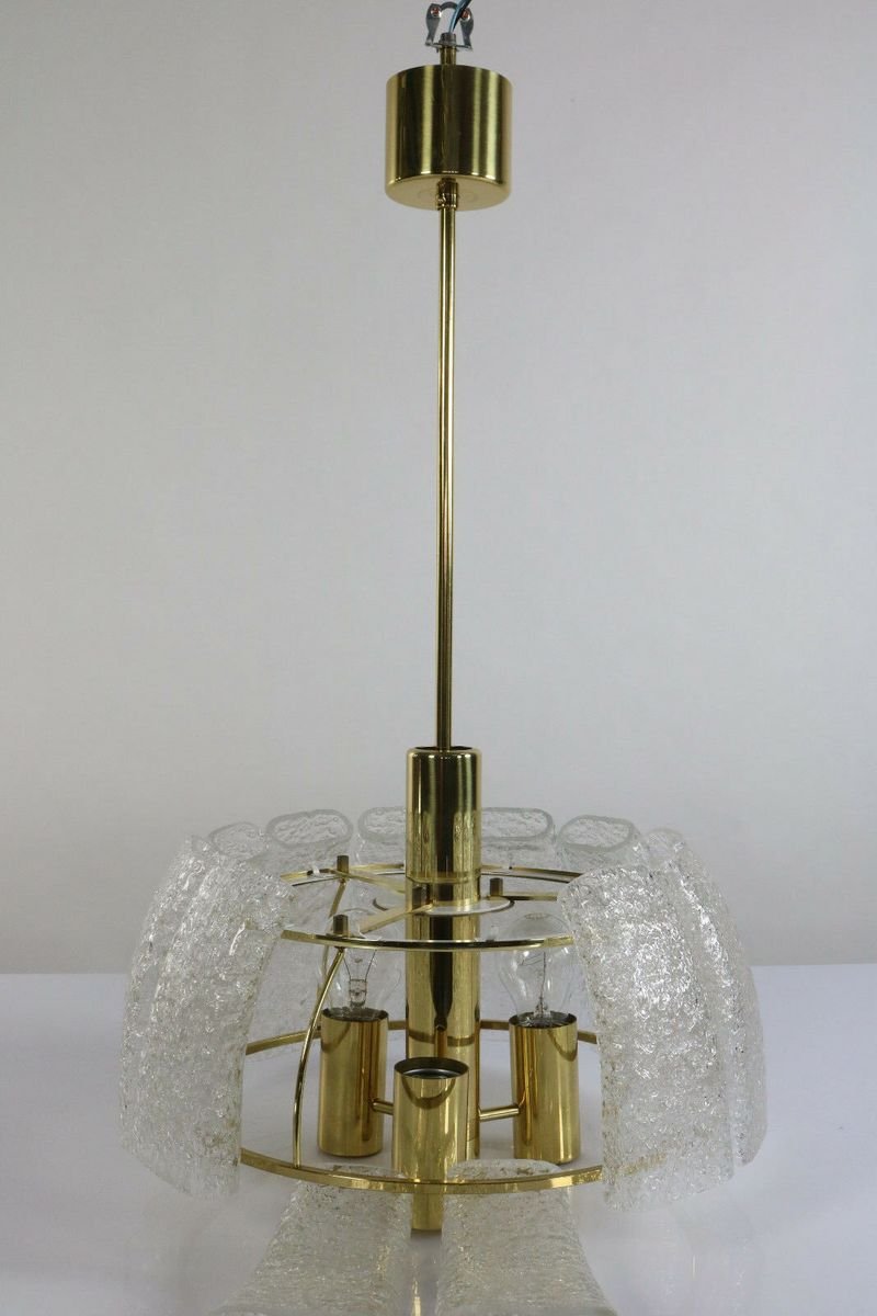 Bowl-Shaped Glass Tube MCM Ceiling Fixture Lamp by Doria for Doria Leuchten, 1960s