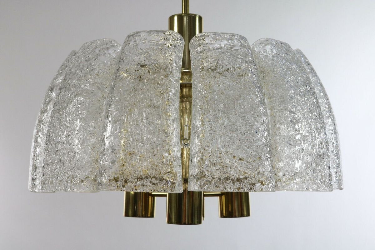 Bowl-Shaped Glass Tube MCM Ceiling Fixture Lamp by Doria for Doria Leuchten, 1960s