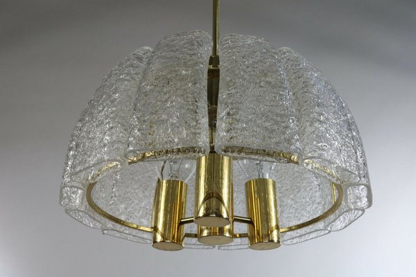 Bowl-Shaped Glass Tube MCM Ceiling Fixture Lamp by Doria for Doria Leuchten, 1960s-FUP-902373