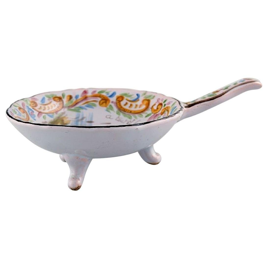 Bowl With Handle On Three Feet by Emile Gallé for St. Clement