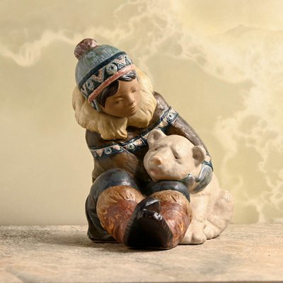 Boy Playing with Bear Cub from Lladro, 1978-LTZ-2020306