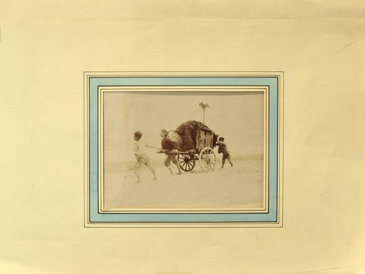 Boys Pulling a Wagon, Original Photograph, Late 19th-Century-ZCI-1163059