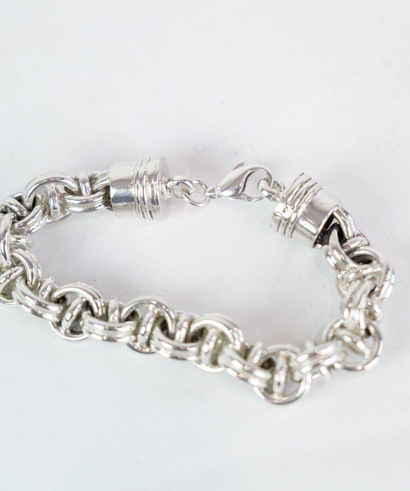 Bracelets in Silver, Powerful Model, Divided Into Rings Nice