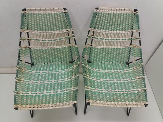 Braided Armchairs & Vertex Table, Czechoslovakia, 1960, Set of 3-TZ-1134360