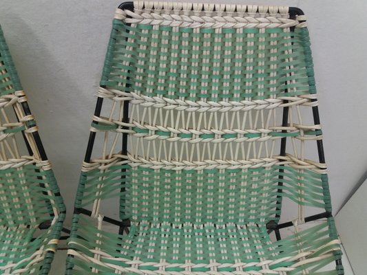 Braided Armchairs & Vertex Table, Czechoslovakia, 1960, Set of 3-TZ-1134360