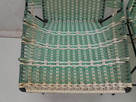 Braided Armchairs & Vertex Table, Czechoslovakia, 1960, Set of 3-TZ-1134360