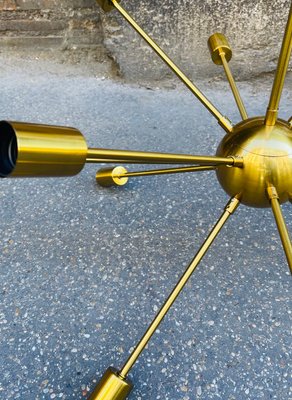 Brass 12-Light Sputnik Lamp, 1970s-NUO-1001677