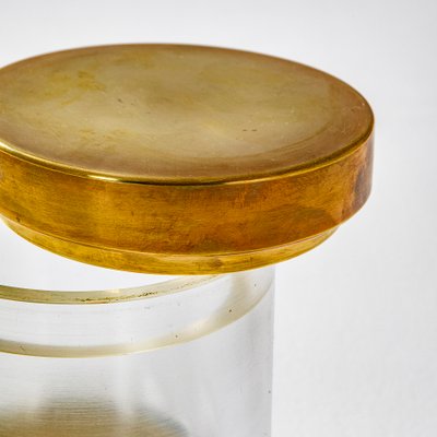 Brass & Acrylic Jar by Gabriella Crespi for Chavella Crespima, 1970s-FWM-1179106