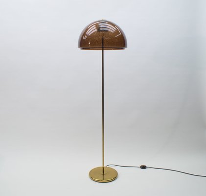 Brass and Acrylic Glass Floor Lamp, 1970s-KQB-618779