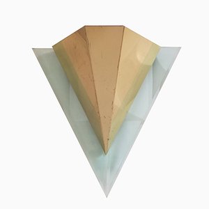 Brass and Acrylic Glass Sconce, France, 1980s-NTQ-801438