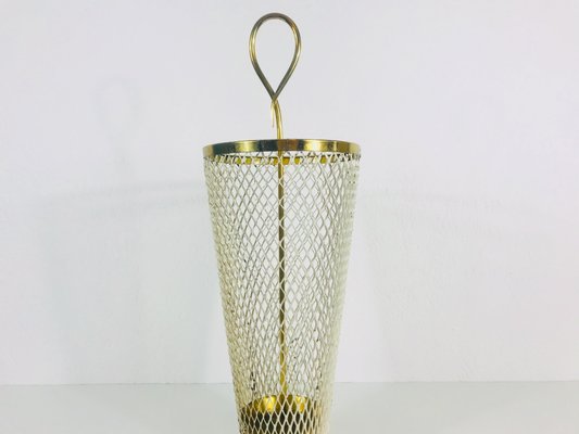 Brass and Aluminium Umbrella Stand from Vereinigte Werkstätten Collection, 1960s-PUK-555427