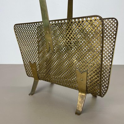 Brass and Bamboo Magazine Holder by Carl Auböck, Austria, 1950s-QZ-1815873