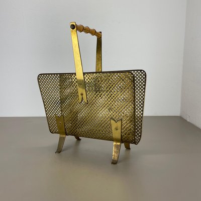 Brass and Bamboo Magazine Holder by Carl Auböck, Austria, 1950s-QZ-1815873