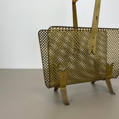 Brass and Bamboo Magazine Holder by Carl Auböck, Austria, 1950s-QZ-1815873