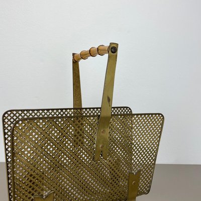 Brass and Bamboo Magazine Holder by Carl Auböck, Austria, 1950s-QZ-1815873