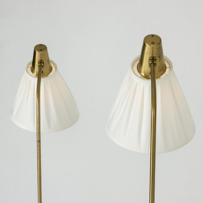 Brass and Beech Floor Lamps by Hans Bergström for Asea, 1950s-NL-1425870