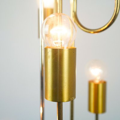 Brass and Brass 6-Light Chandelier Lantern from Lamtern Milano, 1970s-ZLY-778142