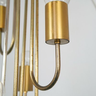 Brass and Brass 6-Light Chandelier Lantern from Lamtern Milano, 1970s-ZLY-778142