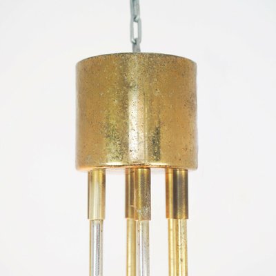 Brass and Brass 6-Light Chandelier Lantern from Lamtern Milano, 1970s-ZLY-778142