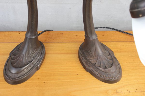 Brass and Bronze Desk Lamps, 1960s, Set of 2-UWJ-1416235