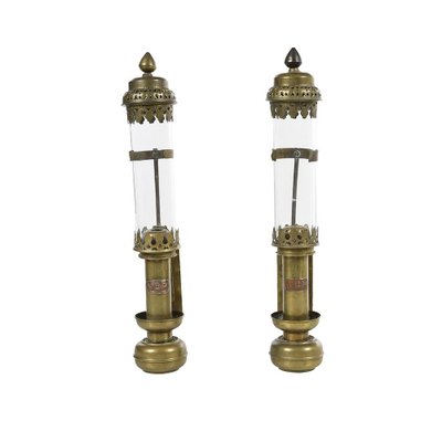 Brass and Copper Lanterns, Set of 2-NQ-1350714