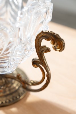 Brass and Crystal Centerpiece Vase, 1950s-KNM-847378